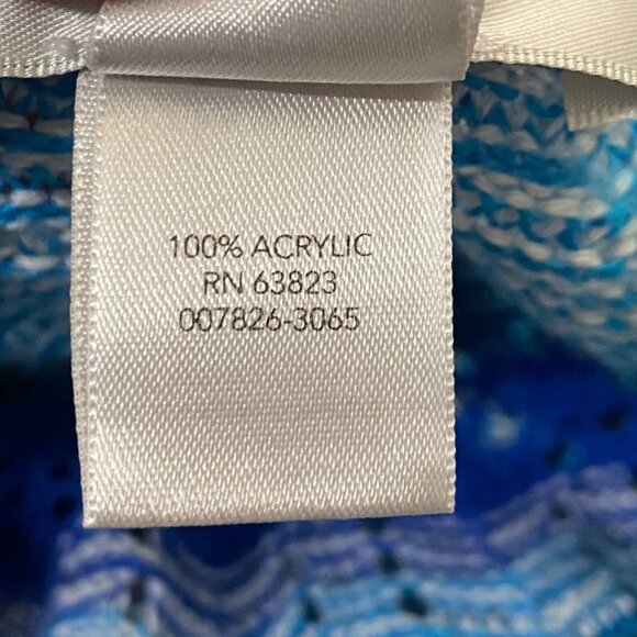 Christopher & Banks Open Front Knit Cardigan XL Blue Oceancore Mermaid Coastal - Picture 6 of 7